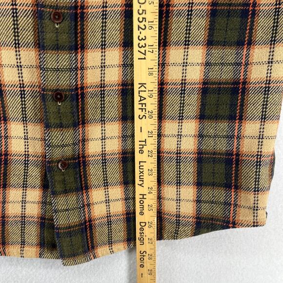 UNTUCKIT Shirt Mens M Speyer Heavy Flannel Brushed Plaid Lumberjack Cotton Green - Picture 13 of 14